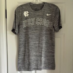 Women’s Nike Dri-Fit Gray Holy Cross Short Sleeved T-Shirt Size Small